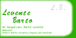 levente barto business card